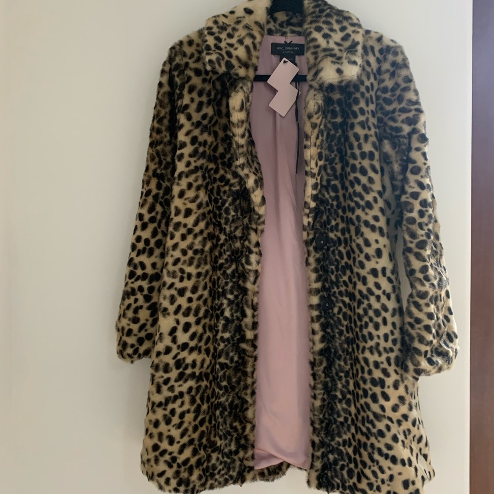 Faux fur Leopard Coat